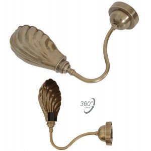 lampe en laiton dans la couleur laiton antique avec une prise E14