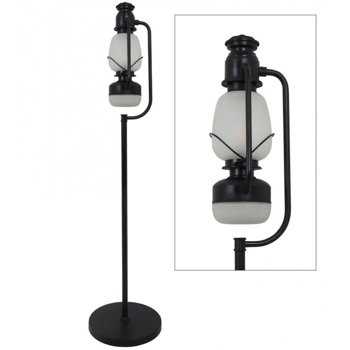 lampe en laiton couleur noir antique avec une douille E27 et G9