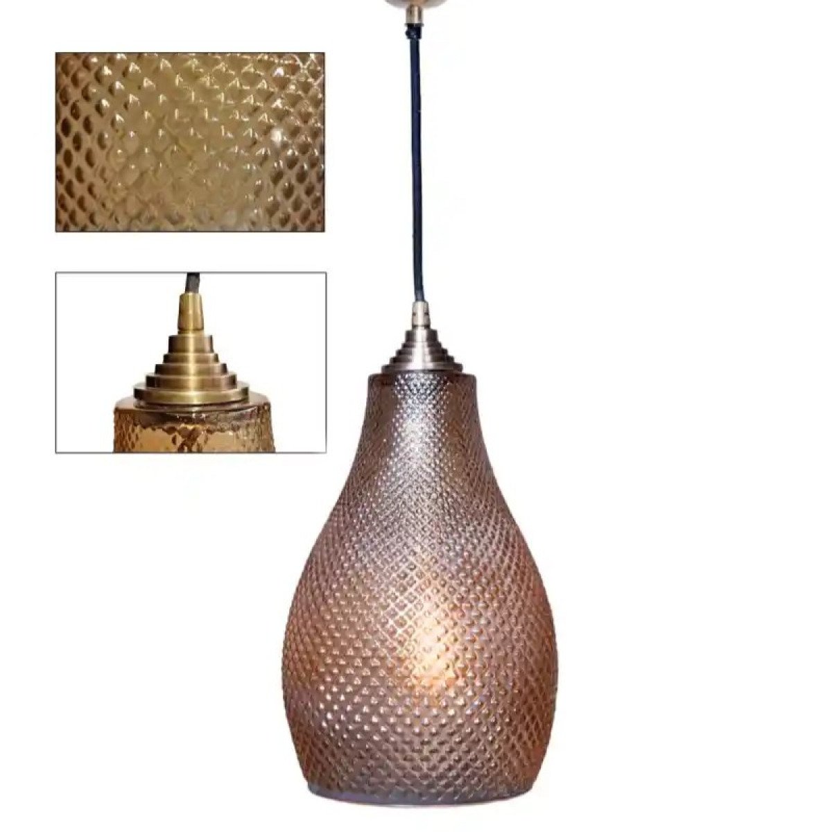 lampe en laiton couleur or antique avec une douille E27