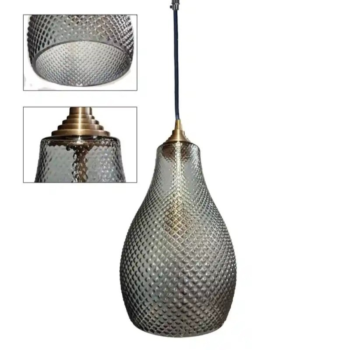 lampe en laiton couleur fumée antique avec une douille E27