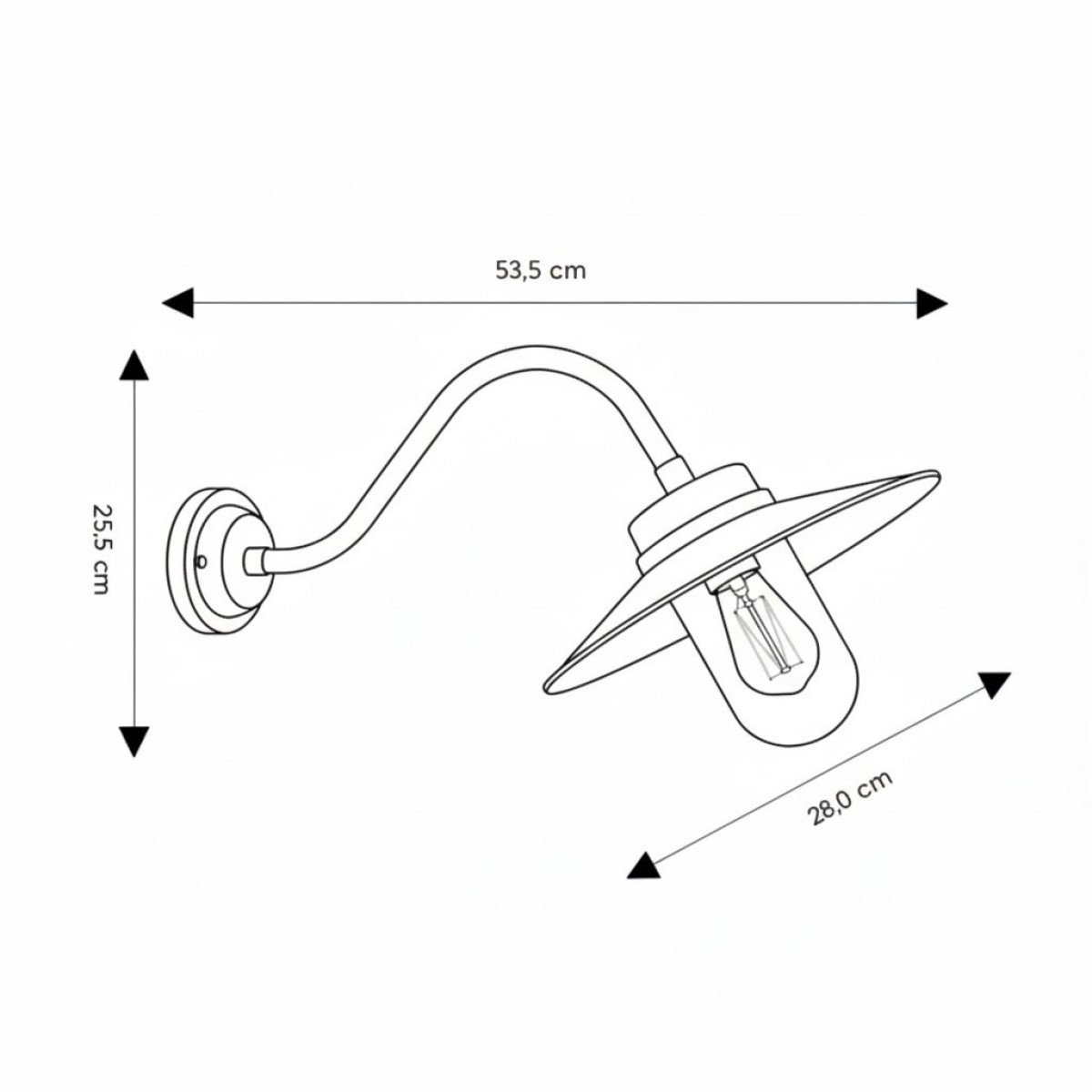 lampe en laiton noir antique avec un raccord E27