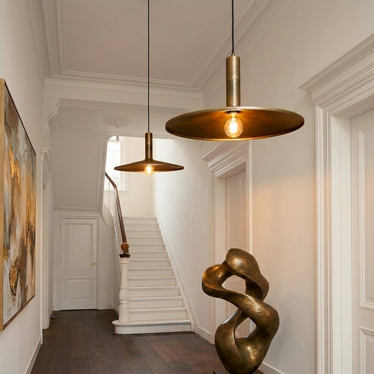 lampe en laiton couleur laiton antique avec culot E27