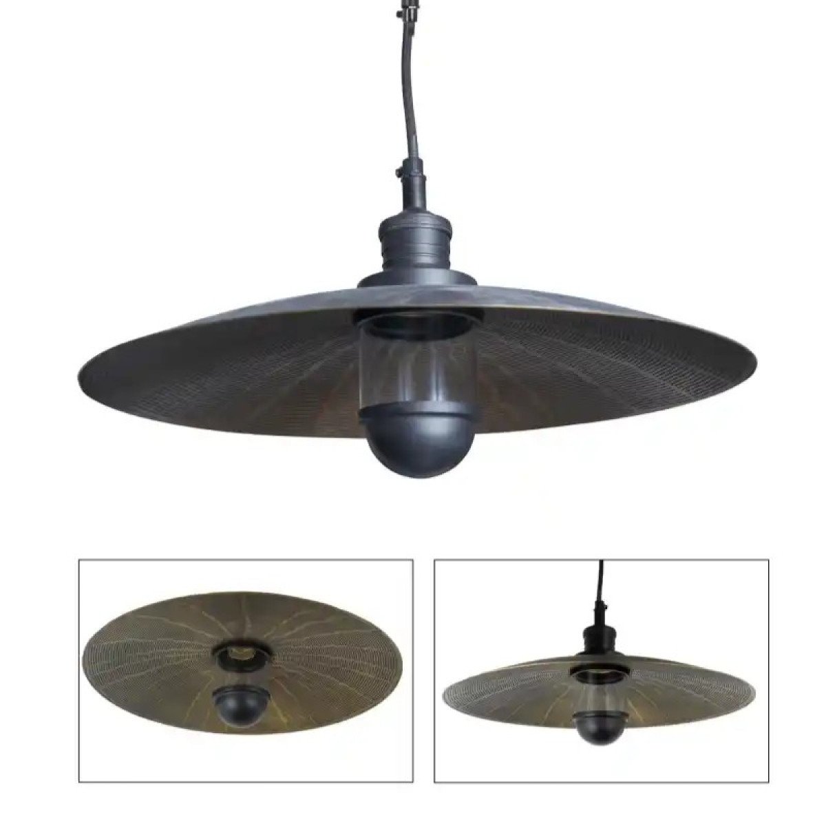 lampe en laiton couleur noir antique avec culot E27