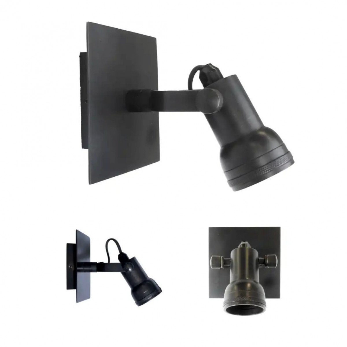 Lampe en laiton couleur bronze antique avec douille GU10