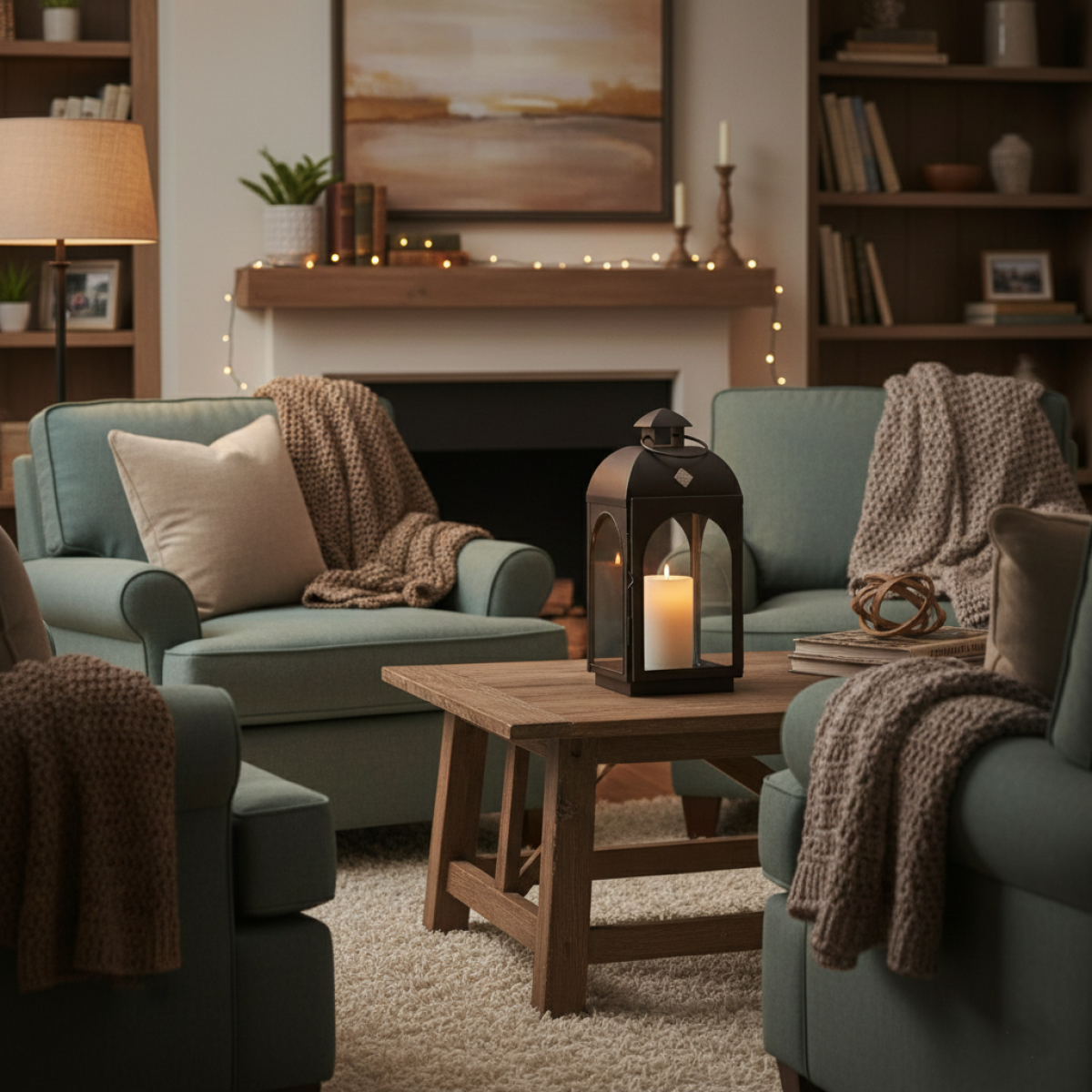 Lot de 2 Capri Photophore Lanterne Anthracite Small