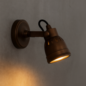 Applique murale Indigo Cover laiton - sélection Industrial & Vintage, spots industriels, laiton |Nostalux.fr