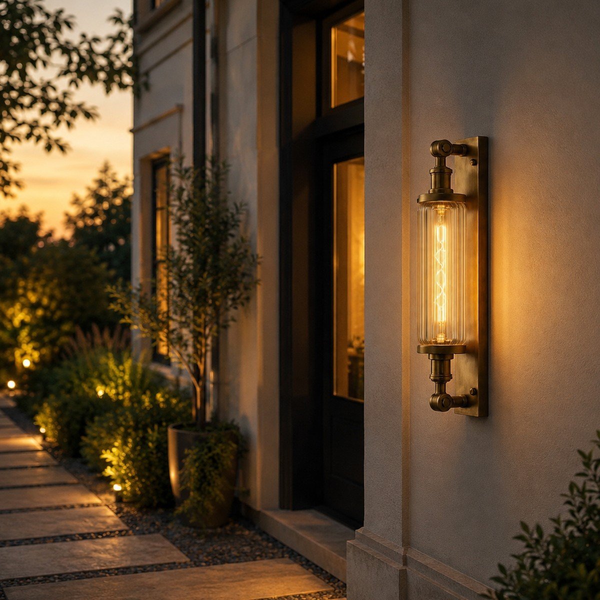Lampe d'extérieur en laiton design anthracite Lampe murale E27