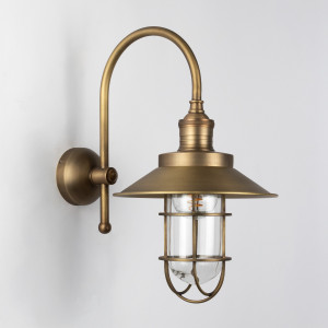 Lampe en laiton de couleur laiton antique avec une douille E27