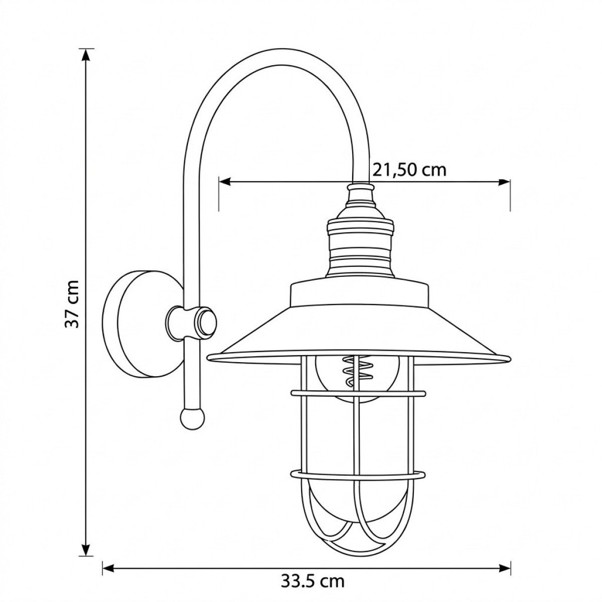 Lampe en laiton de couleur laiton antique avec une douille E27