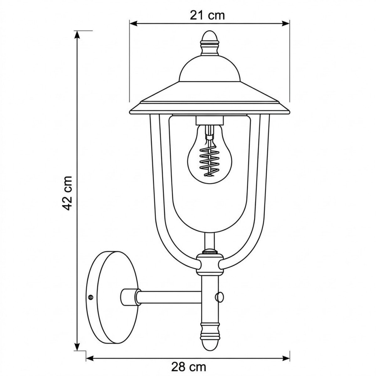 Lampe en laiton de couleur laiton antique avec une douille E27