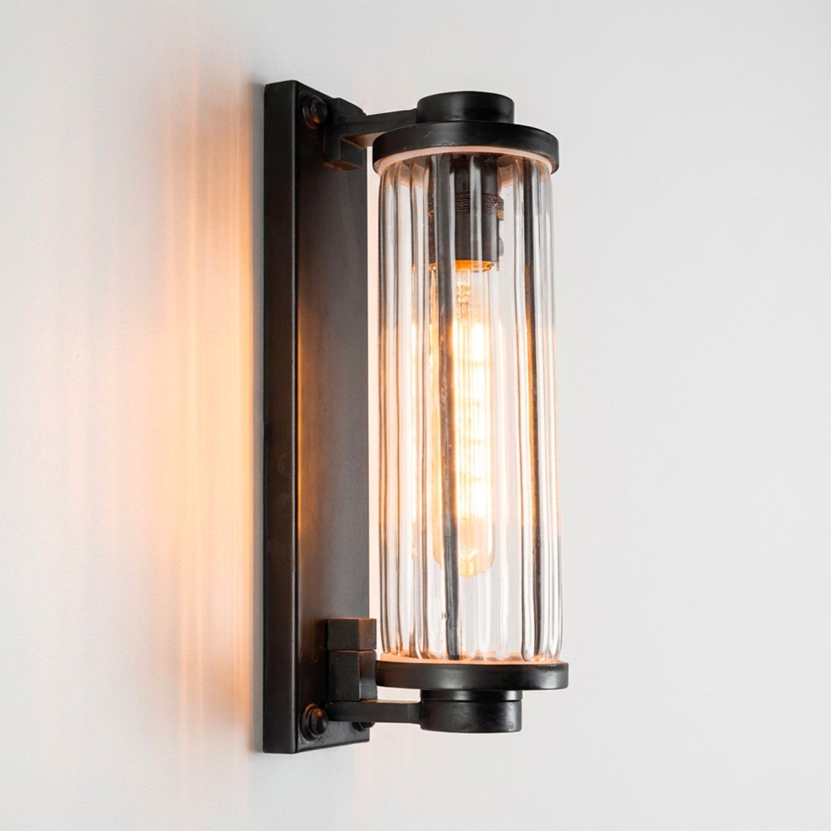 Lampe d’extérieur Porter noir antique laiton industriel
