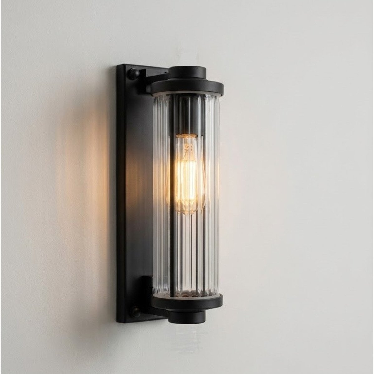 Lampe d’extérieur Porter noir antique laiton industriel