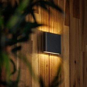 Lampe d'extérieur Muro applique murale 12 volts noire moderne