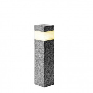 Lampe de jardin rectangulaire Deva - Lampe d’extérieur sur pied au look robuste en gris