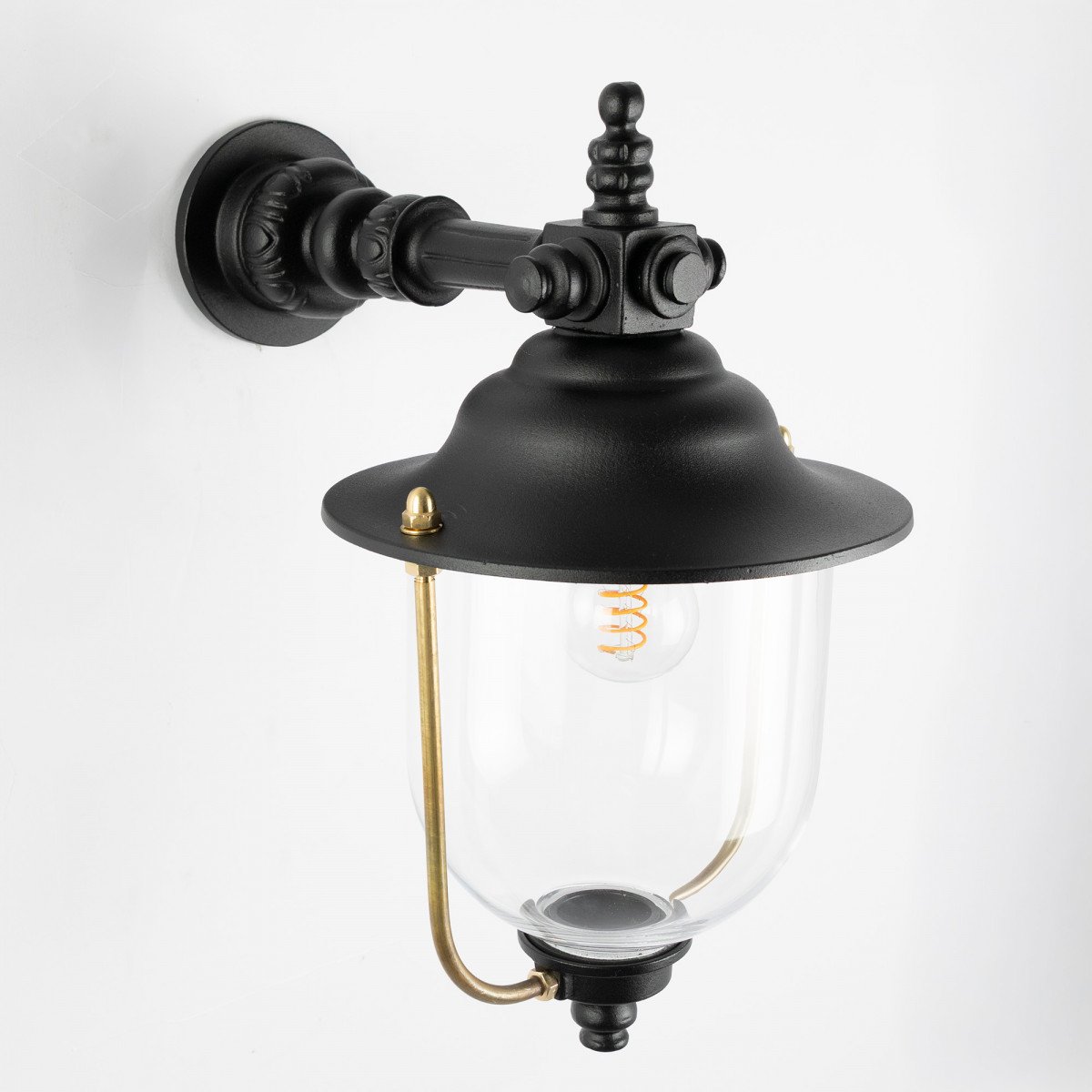 Lampe extérieure Lindau applique murale noir aluminium moderne