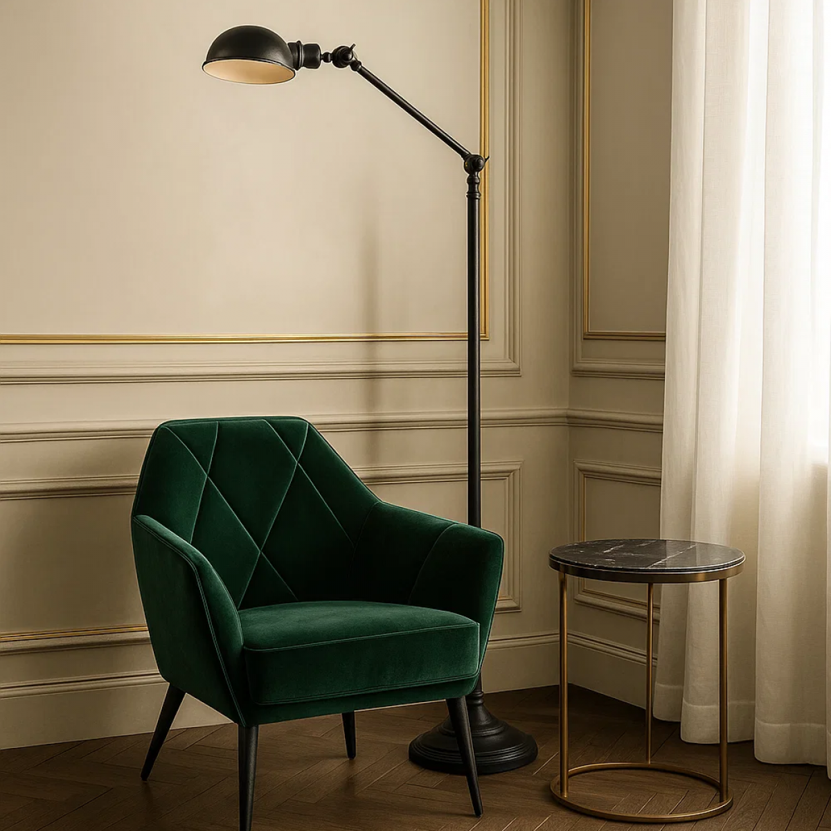 lampe en laiton noir antique avec douille E27