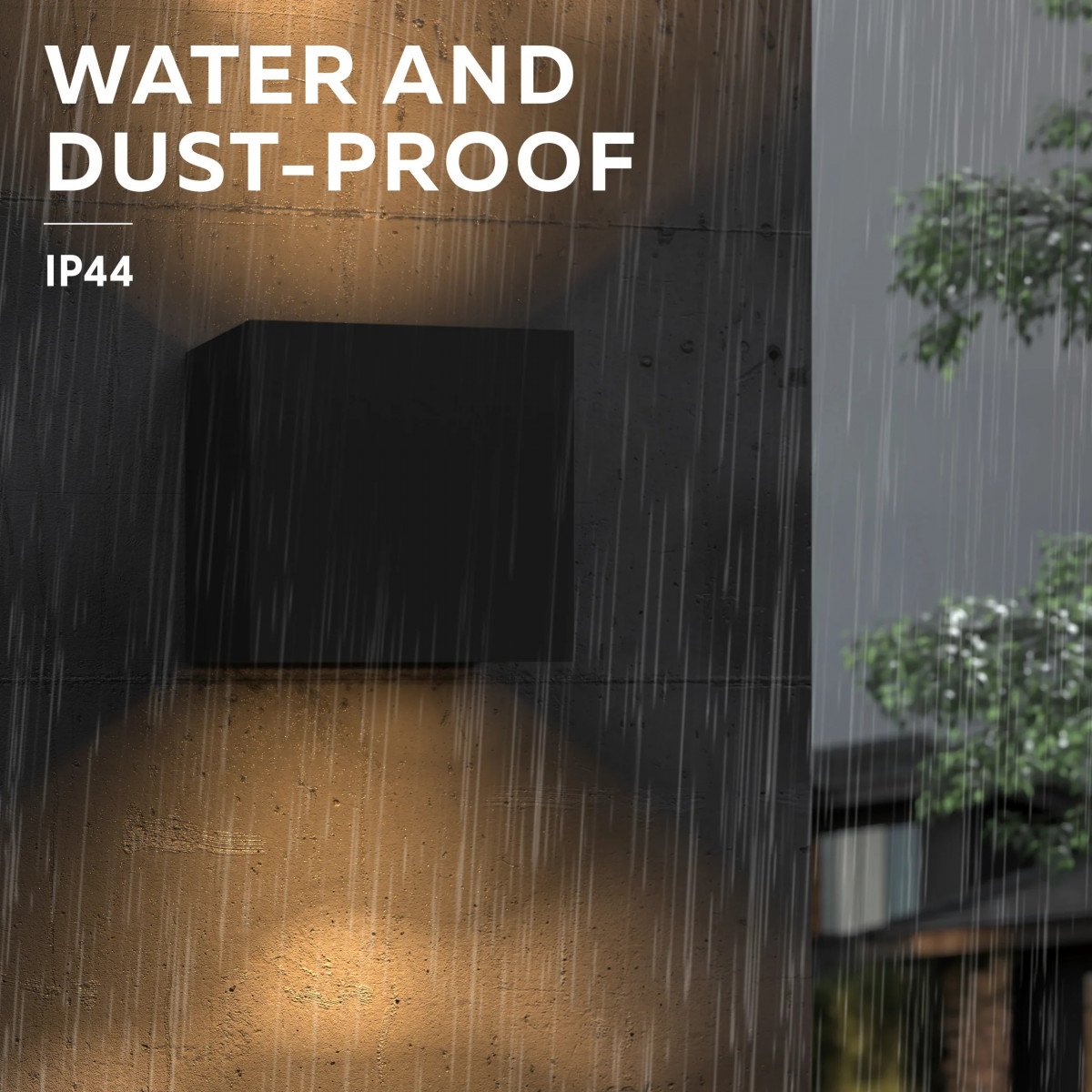 Applique murale Up & Down rechargeable noire avec détecteur de mouvement