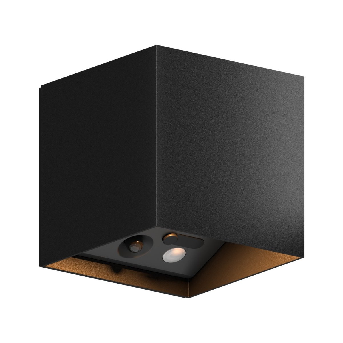 Applique murale Up & Down rechargeable noire avec détecteur de mouvement