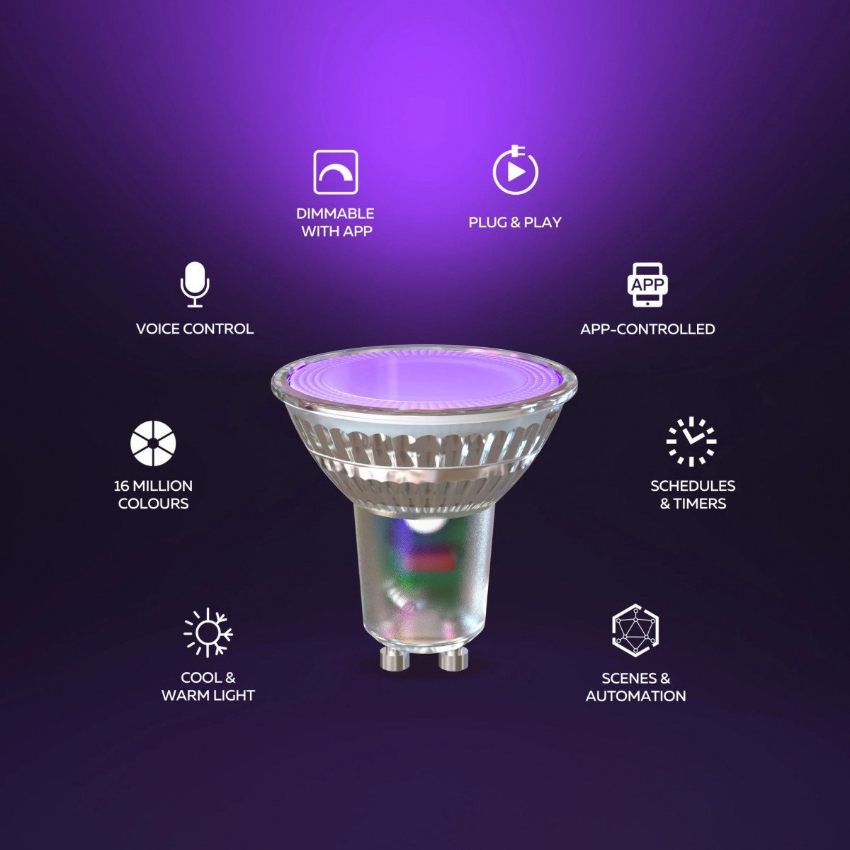 LED source lumineuse Calex SMART WiFi pour intérieur et extérieur