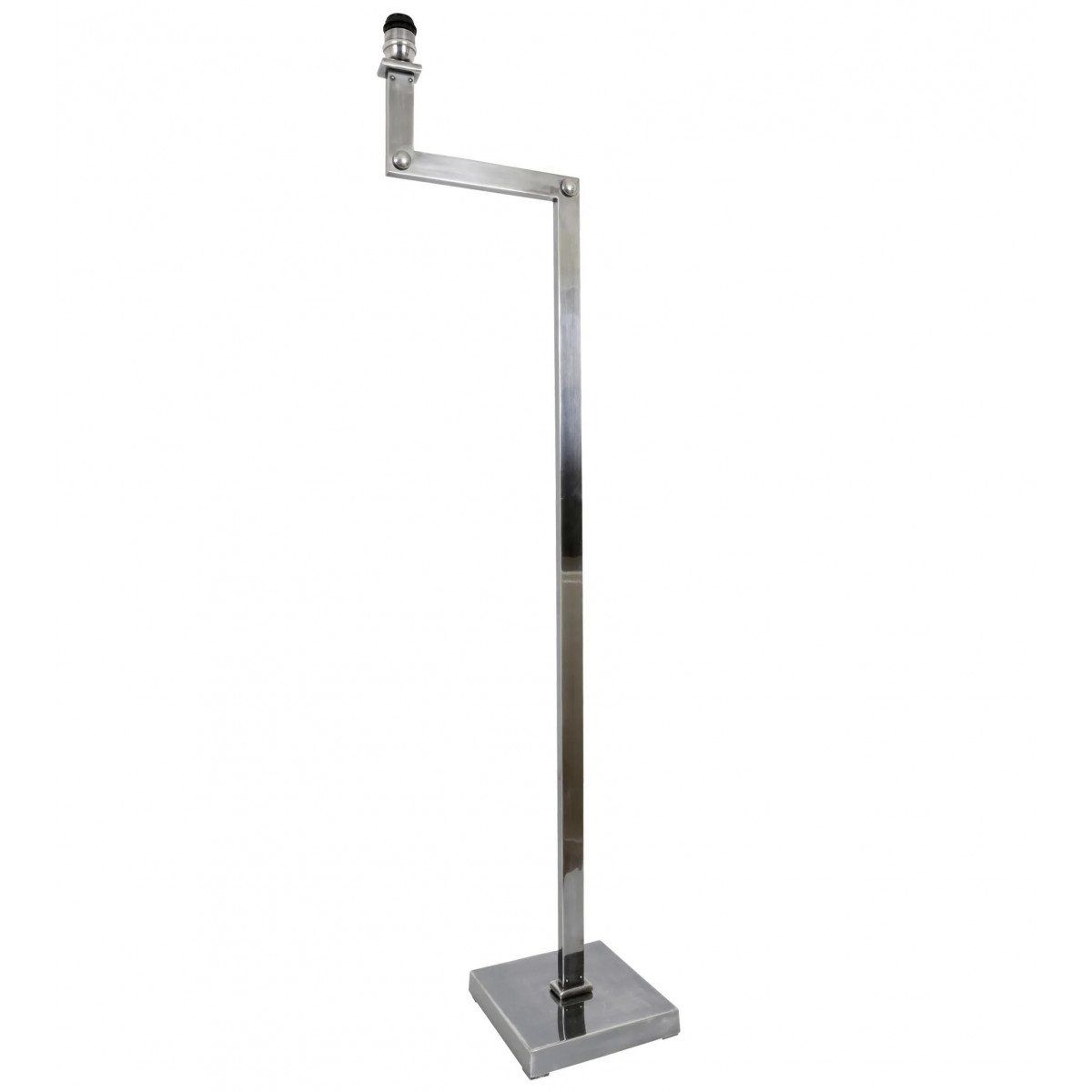 lampe en laiton couleur argent antique avec raccord E27 lampe en laiton couleur argent antique avec raccord E27