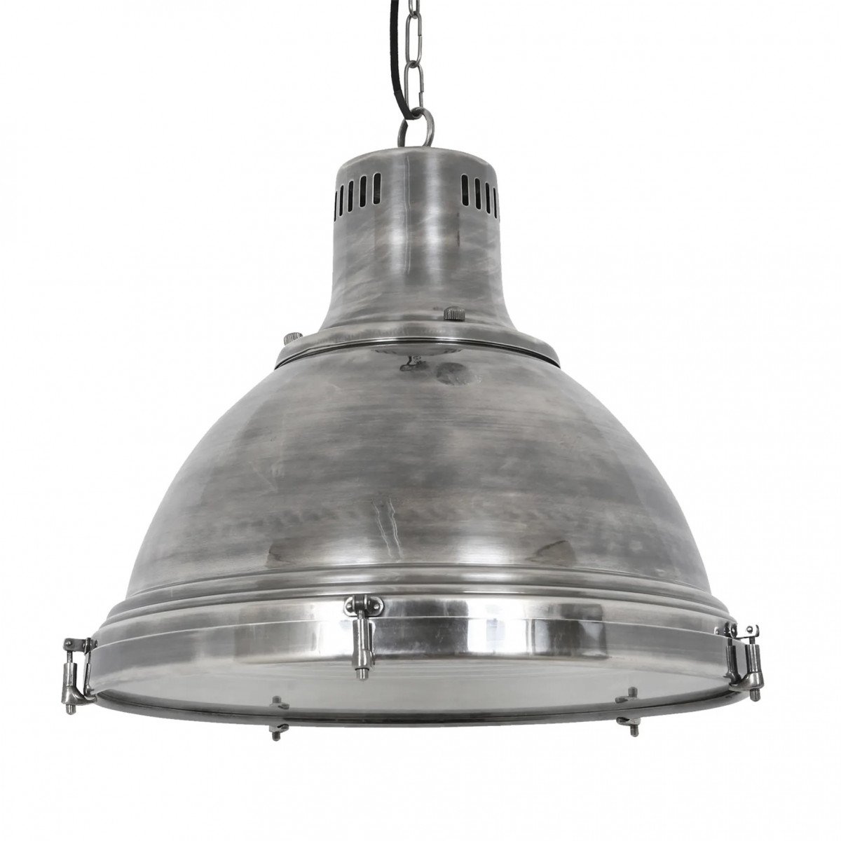lampe en laiton couleur argent antique avec raccord E27