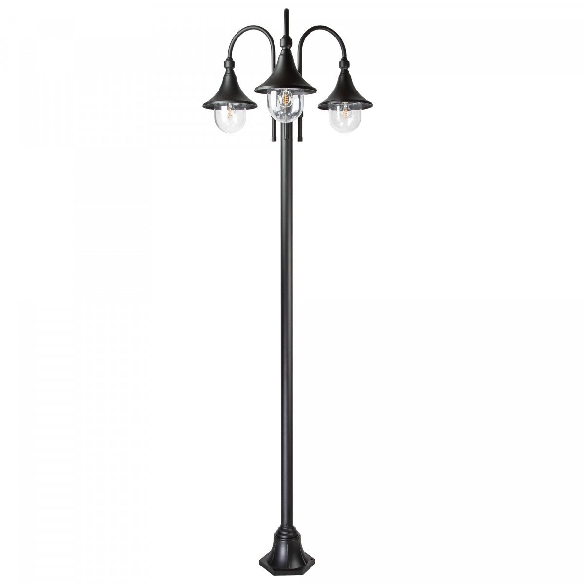 Lampadaire de jardin Rimini à 3 lanternes
