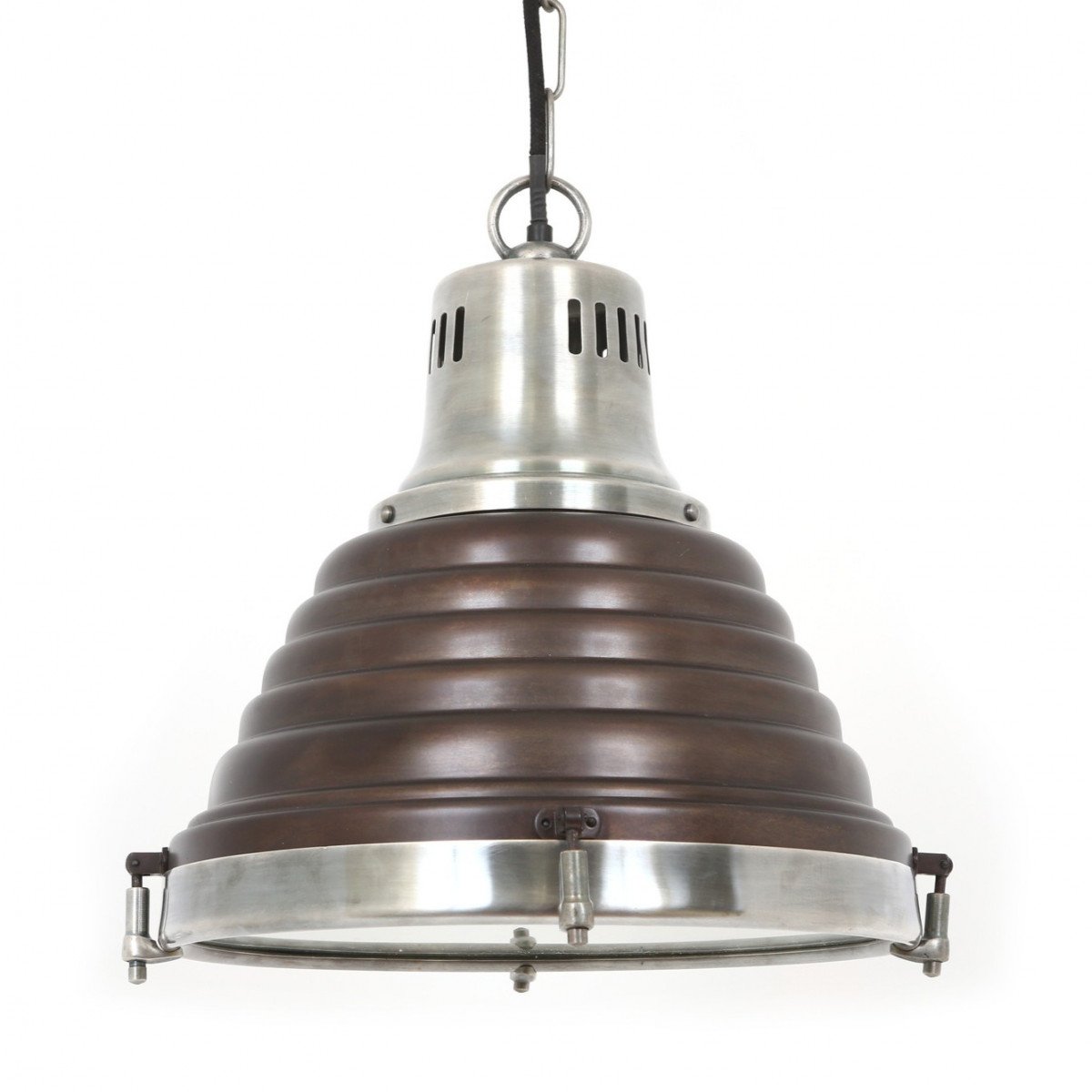 Lampe en laiton couleur cuivre foncé antique avec culot E27