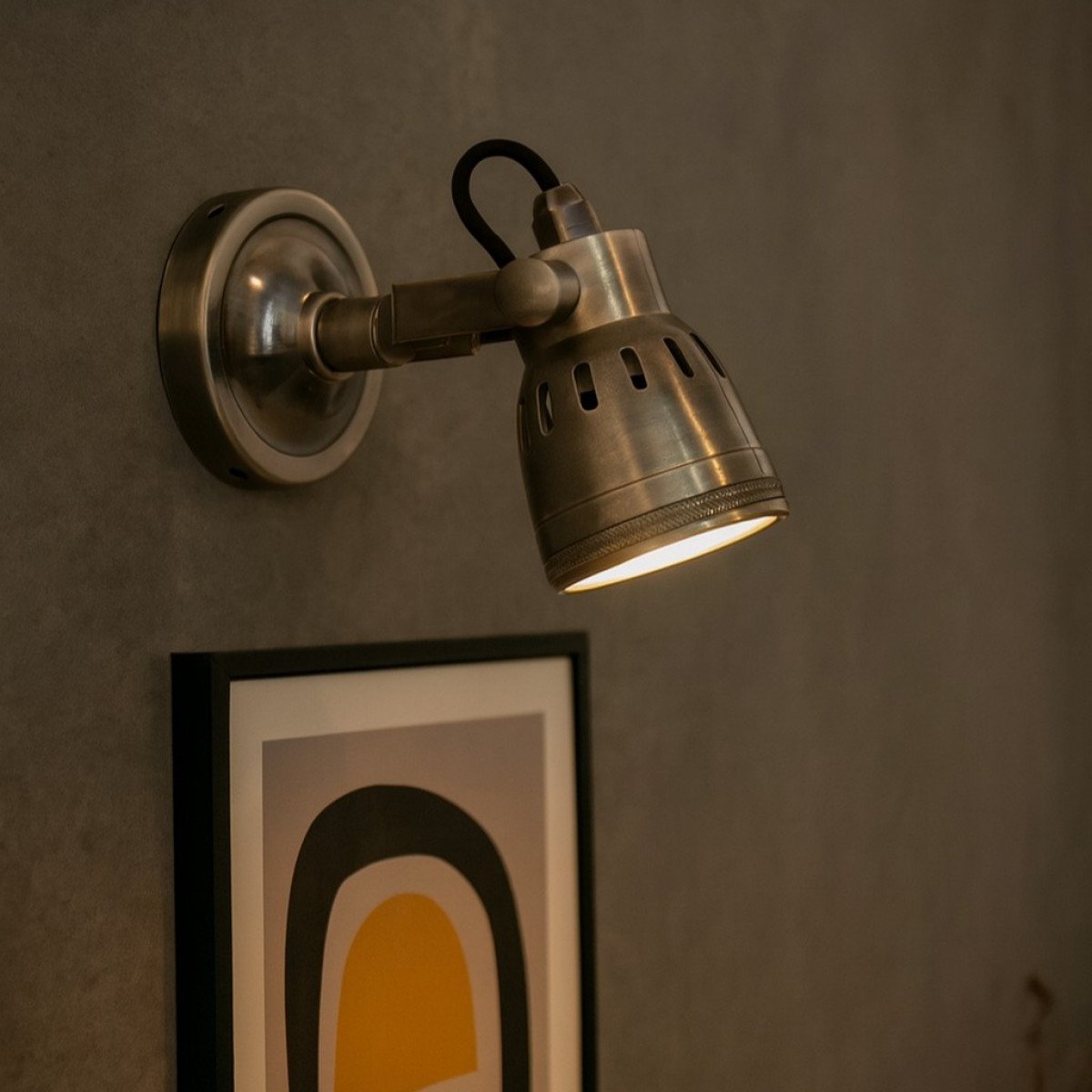 Spot mural Indigo (50719) abat-jour argent de Nostaluce industriel & vintage 