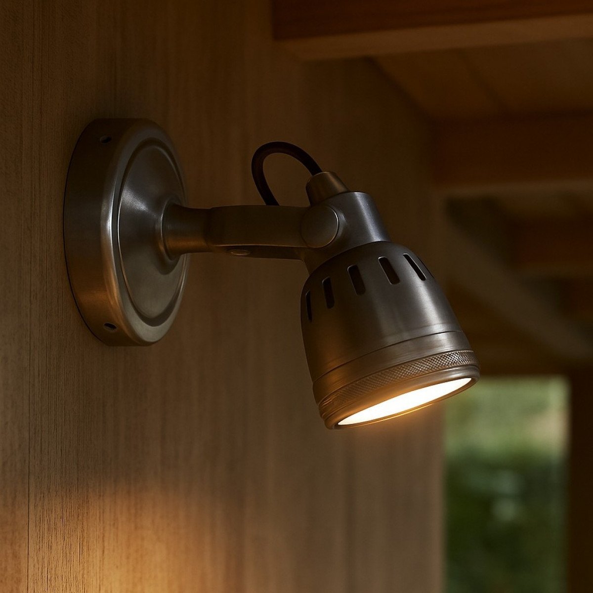 Spot mural Indigo (50719) abat-jour argent de Nostaluce industriel & vintage 