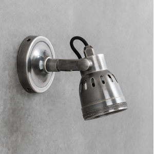 Spot mural Indigo (50719) abat-jour argent de Nostaluce industriel & vintage 