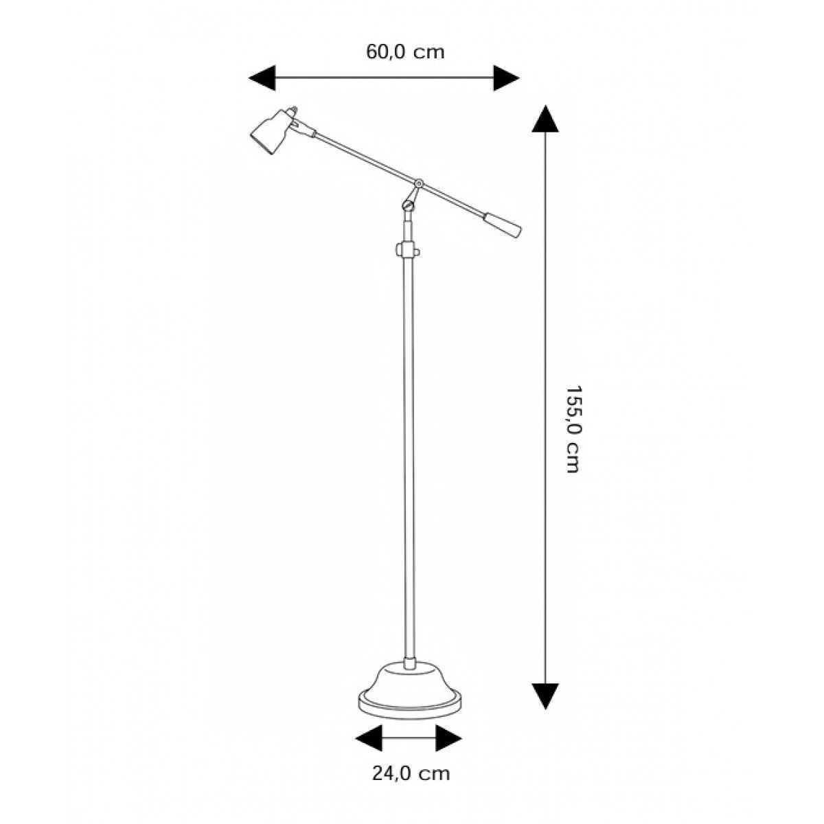 Lampe de lecture sur pied Kody (50936) Nostaluce Nostriel