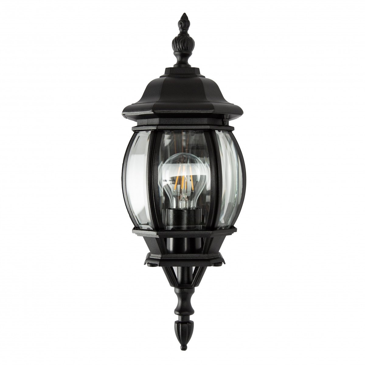 Lampe d'extérieur applique murale montante et globe en verre à six faces  Lampe d'extérieur applique murale montante et globe en verre à six faces