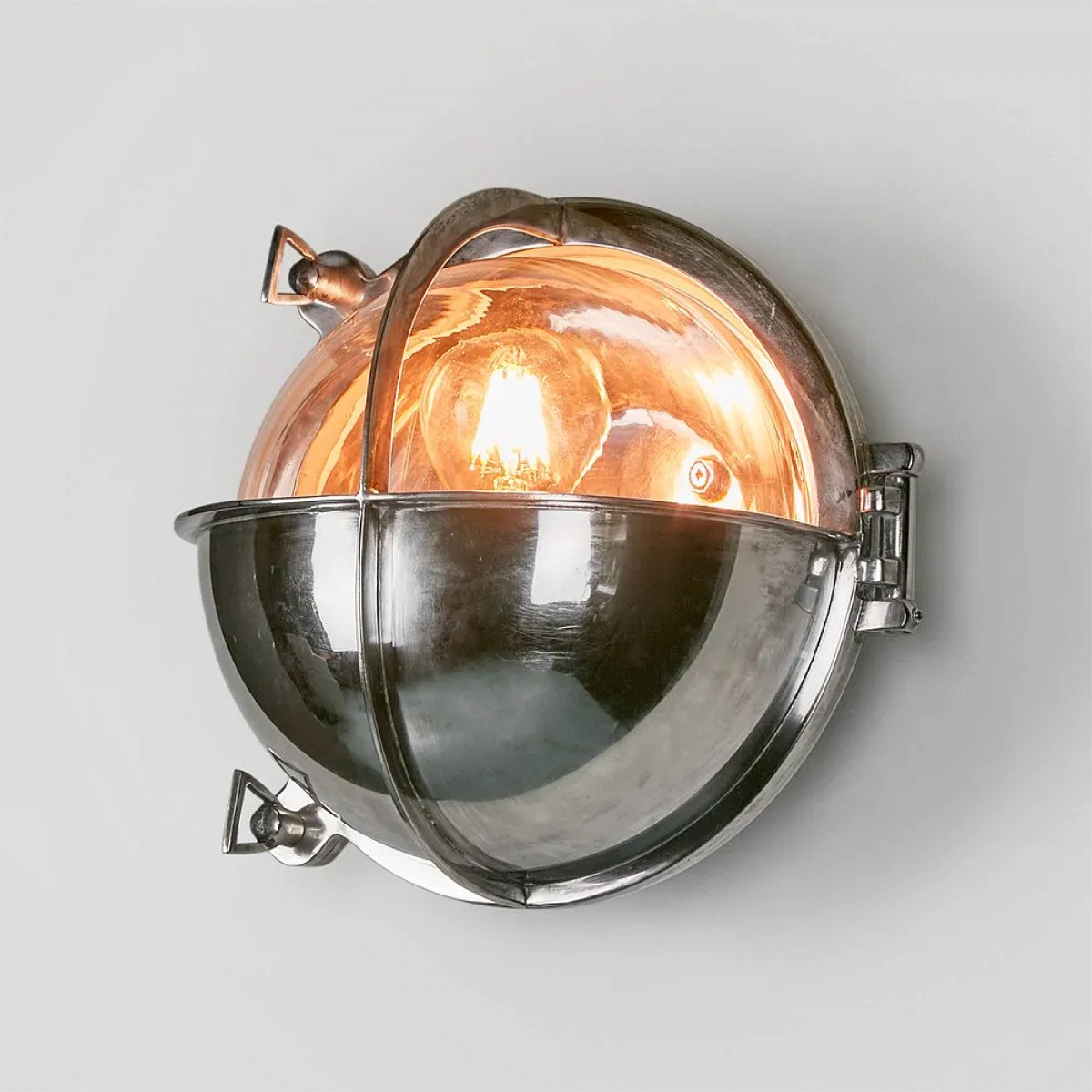 lampe série maritime - lampe de bateau Taylor argent antique - Nostalux