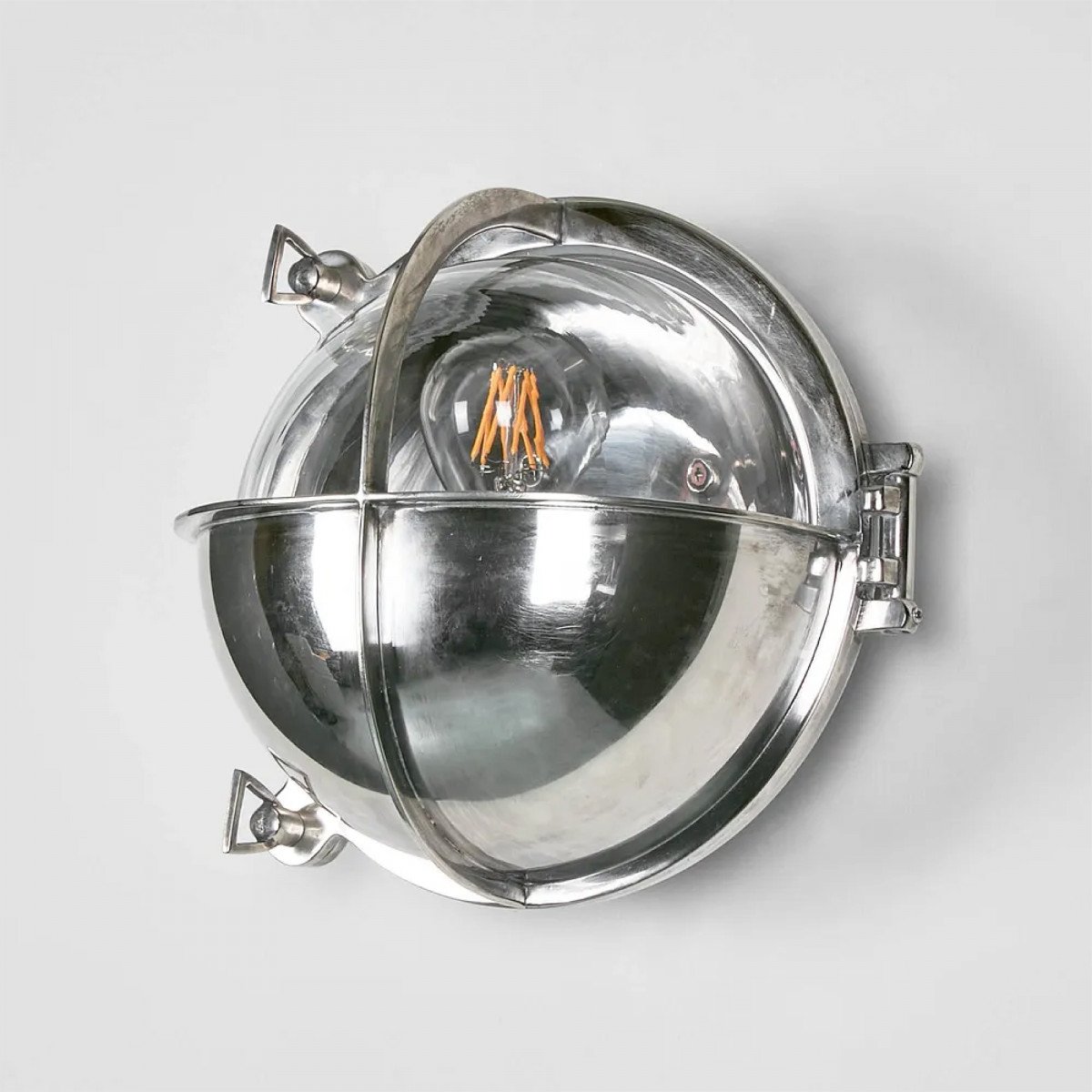 lampe série maritime - lampe de bateau Taylor argent antique - Nostalux