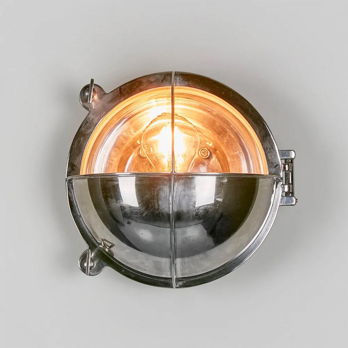 lampe série maritime - lampe de bateau Taylor argent antique - Nostalux