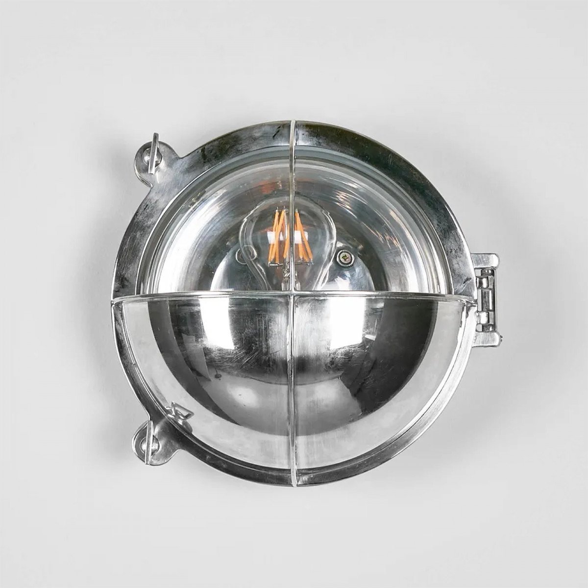 lampe série maritime - lampe de bateau Taylor argent antique - Nostalux