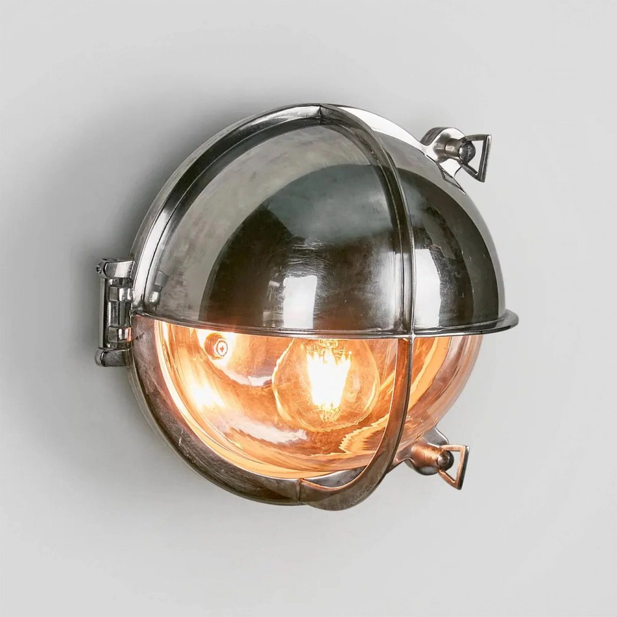 lampe série maritime - lampe de bateau Taylor argent antique - Nostalux