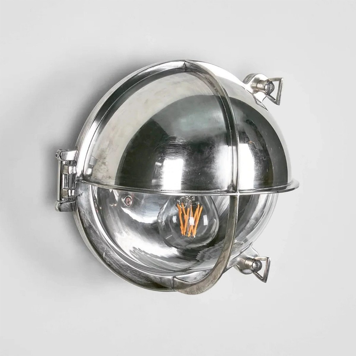 lampe série maritime - lampe de bateau Taylor argent antique - Nostalux