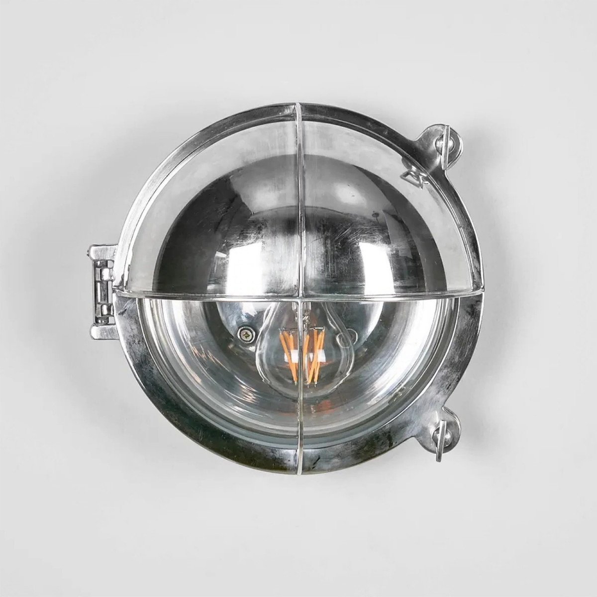 lampe série maritime - lampe de bateau Taylor argent antique - Nostalux