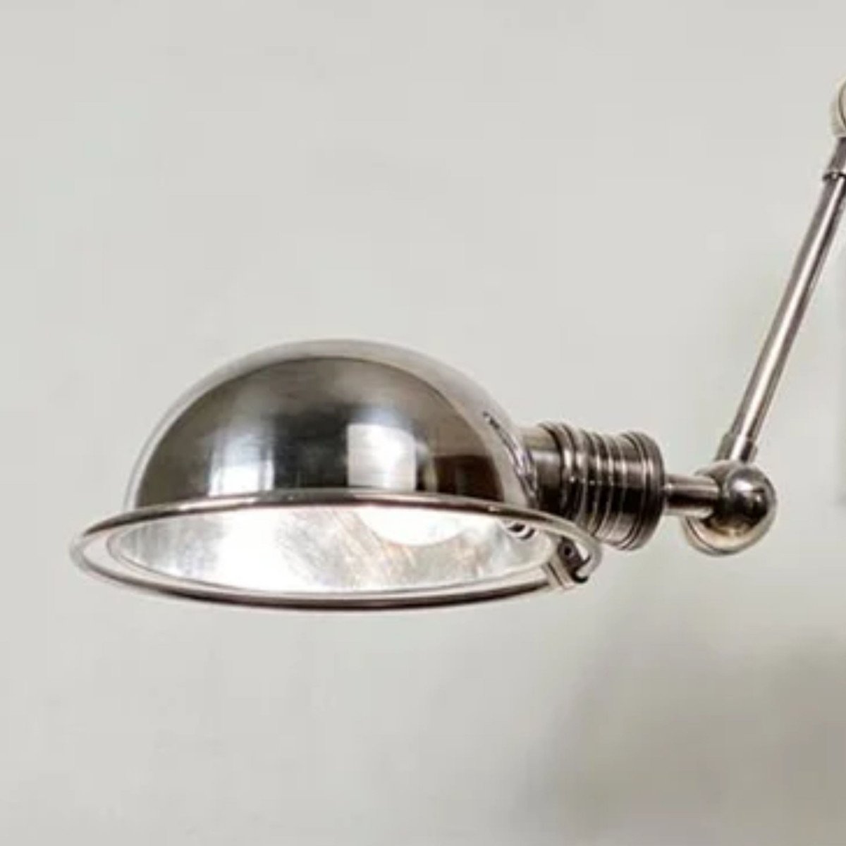 lampe en laiton couleur argent antique avec raccord E27