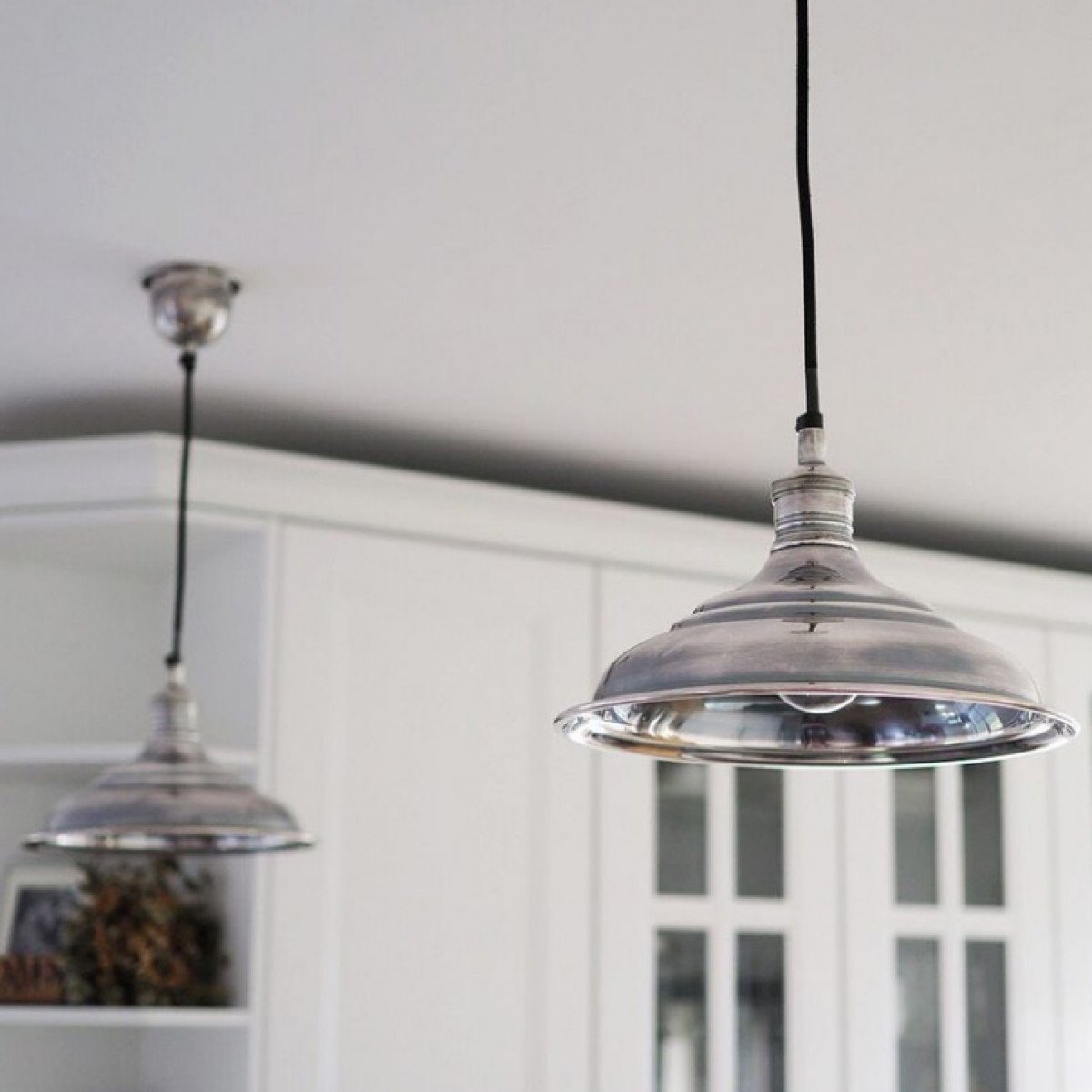 Grande suspension Ducasse (52130) argent vieilli  - sélection industrial & vintage | Nostalux.fr