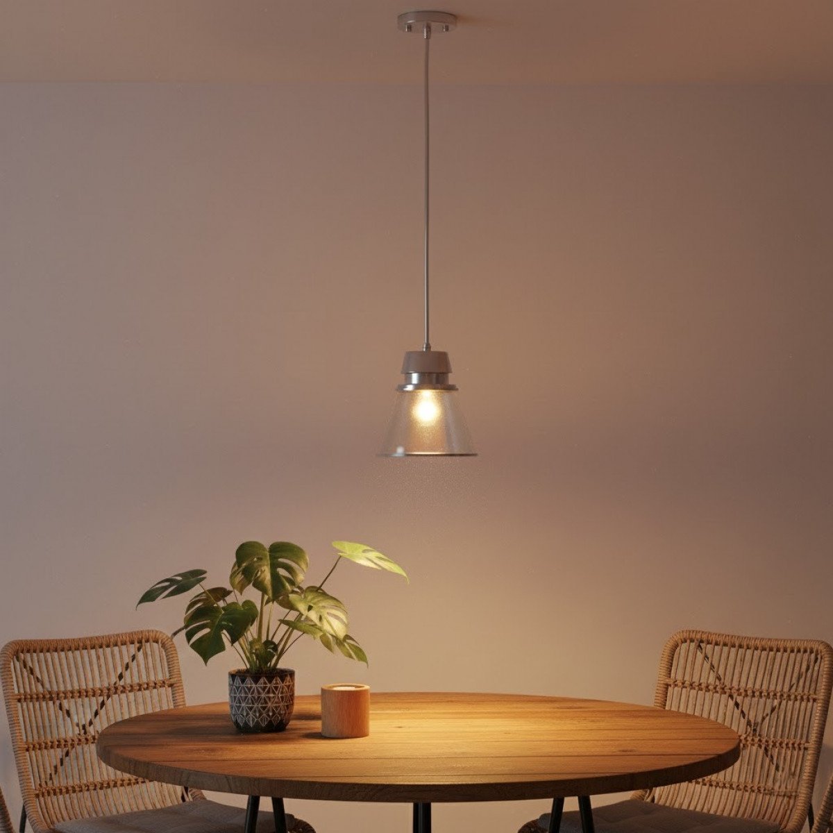 lampe en laiton couleur argent antique avec douille E14