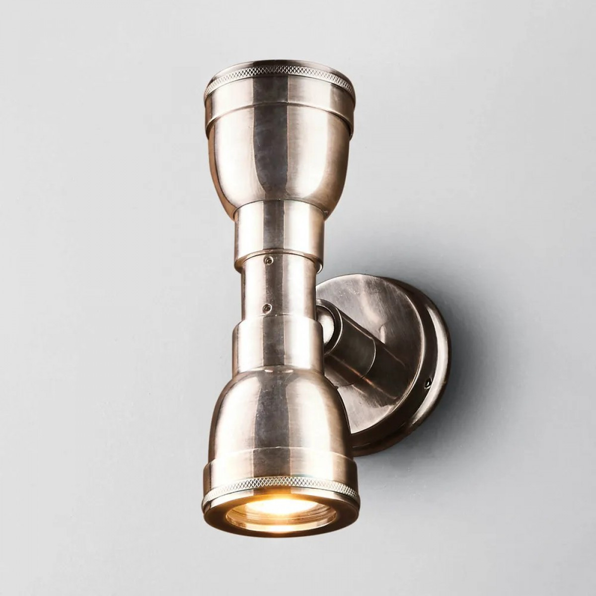 lampe en laiton couleur argent antique avec douille GU10