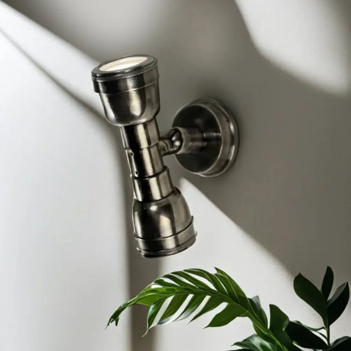 lampe en laiton couleur argent antique avec douille GU10