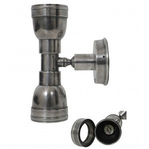 lampe en laiton couleur argent antique avec douille GU10