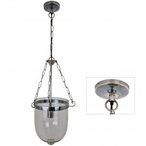 lampe en laiton couleur argent antique avec raccord E27