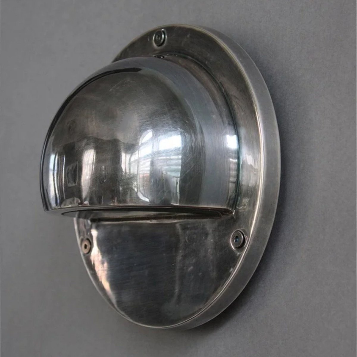 Lampe en laiton couleur argent antique avec douille G9