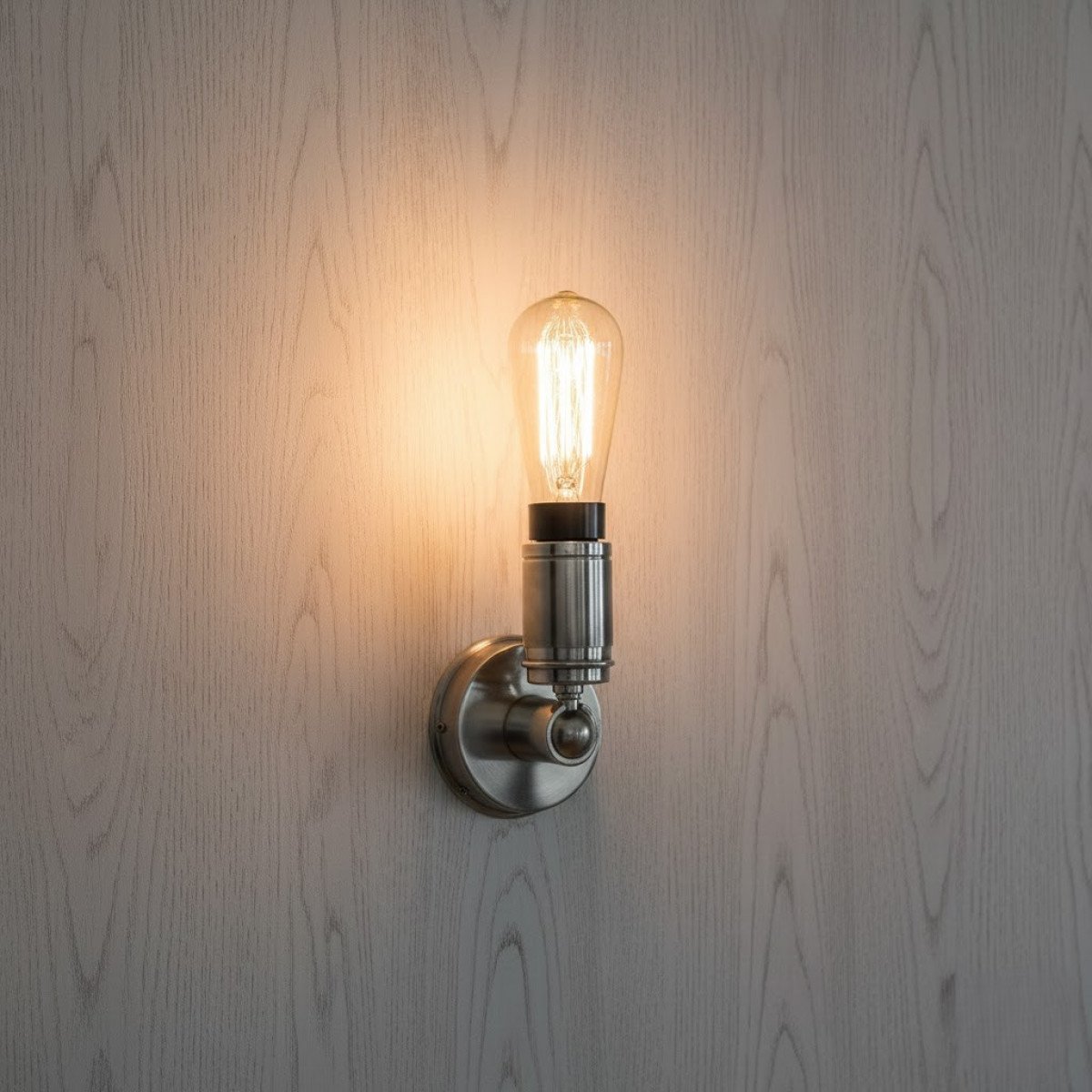 lampe en laiton de couleur argent antique avec un raccord E27