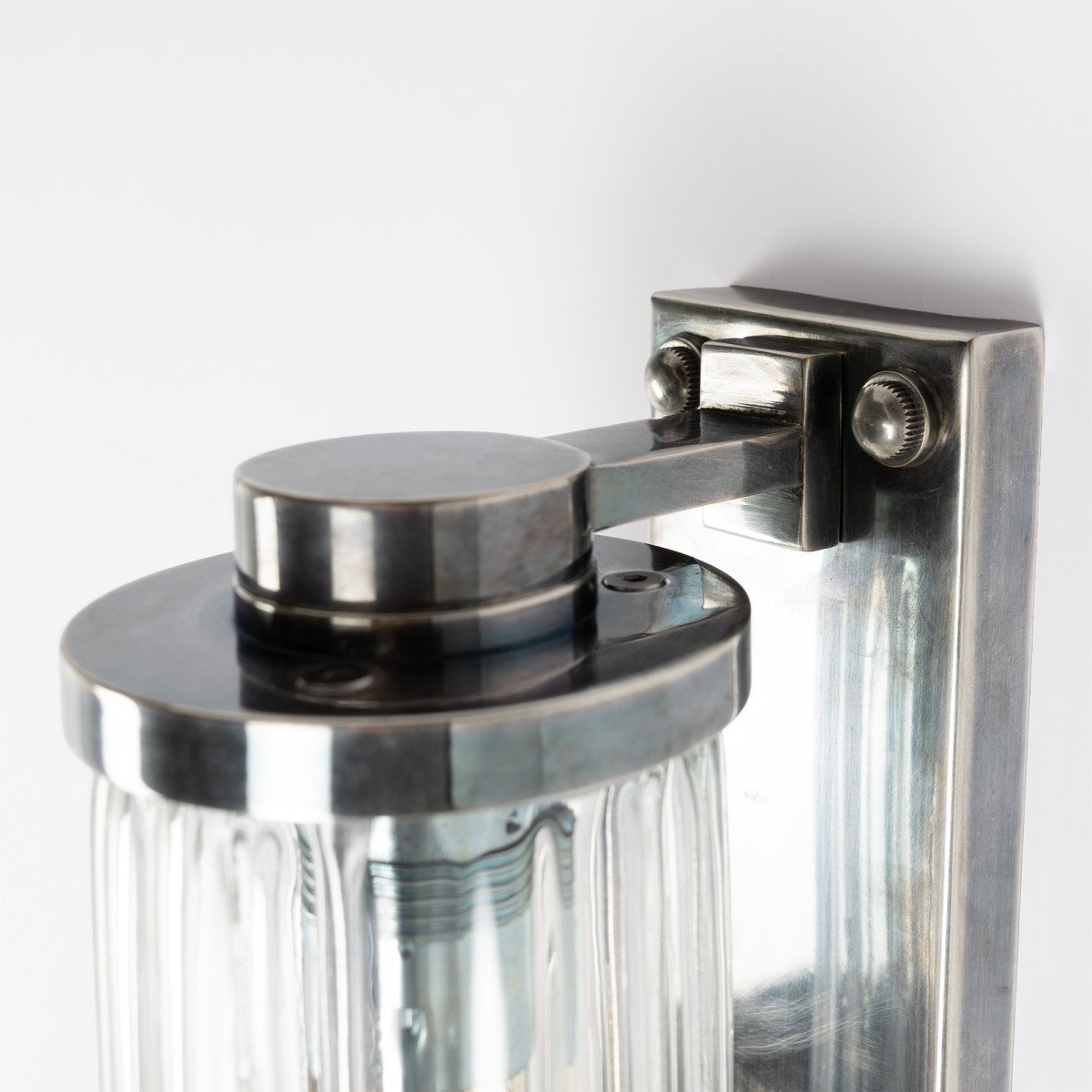 Lampe d’extérieur Porter argent antique laiton industriel