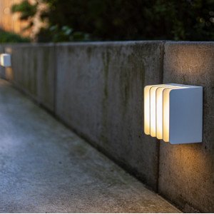 Luminaire d'extérieur Applique Gridy aluminium blanc fenêtre moderne